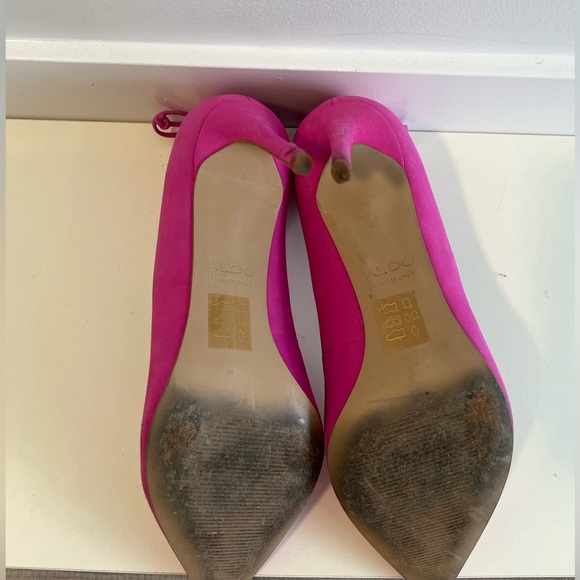 Aldo Hot pink heels with bow - Picture 4 of 6